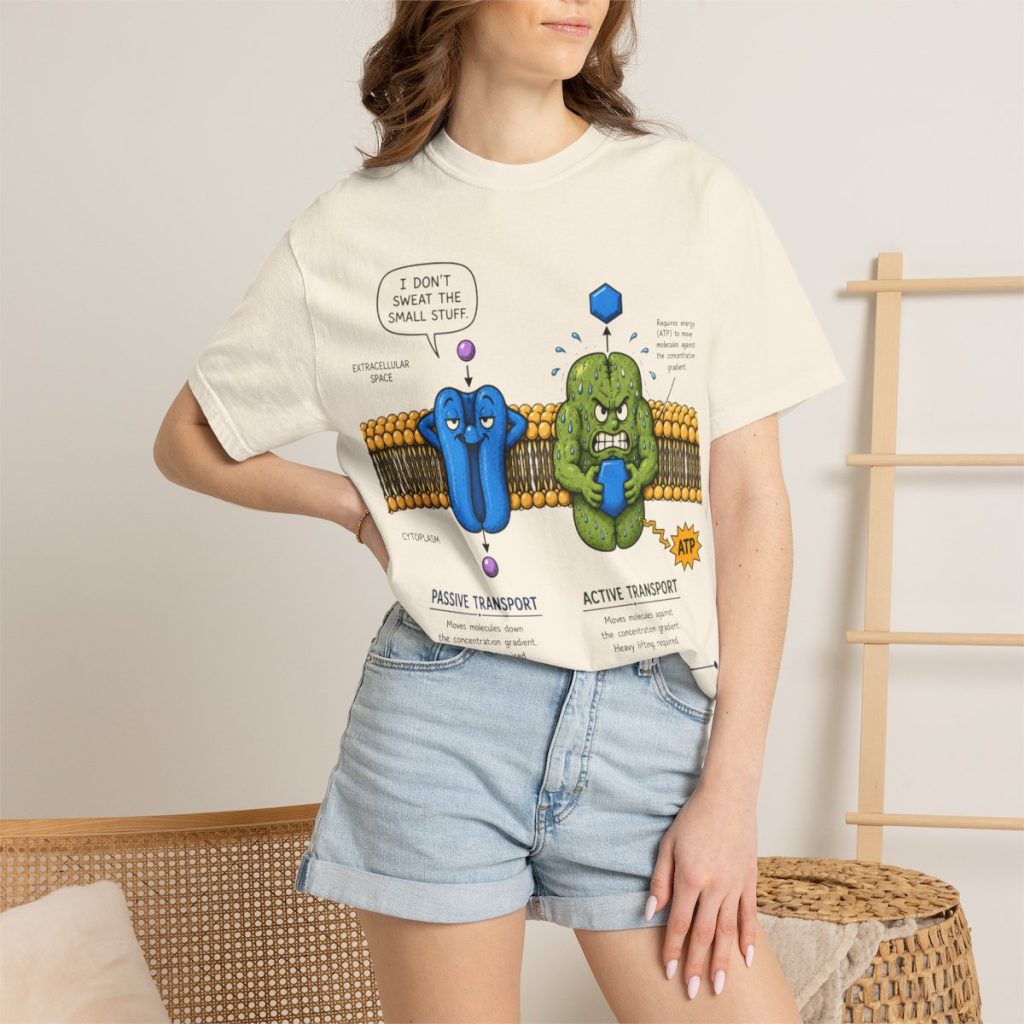 dont sweat the small stuff biology humor tee cell transport shirt anatomy physiology gift medical student biothreads (1)